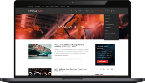 thumbnail of a laptop computer showing a blog